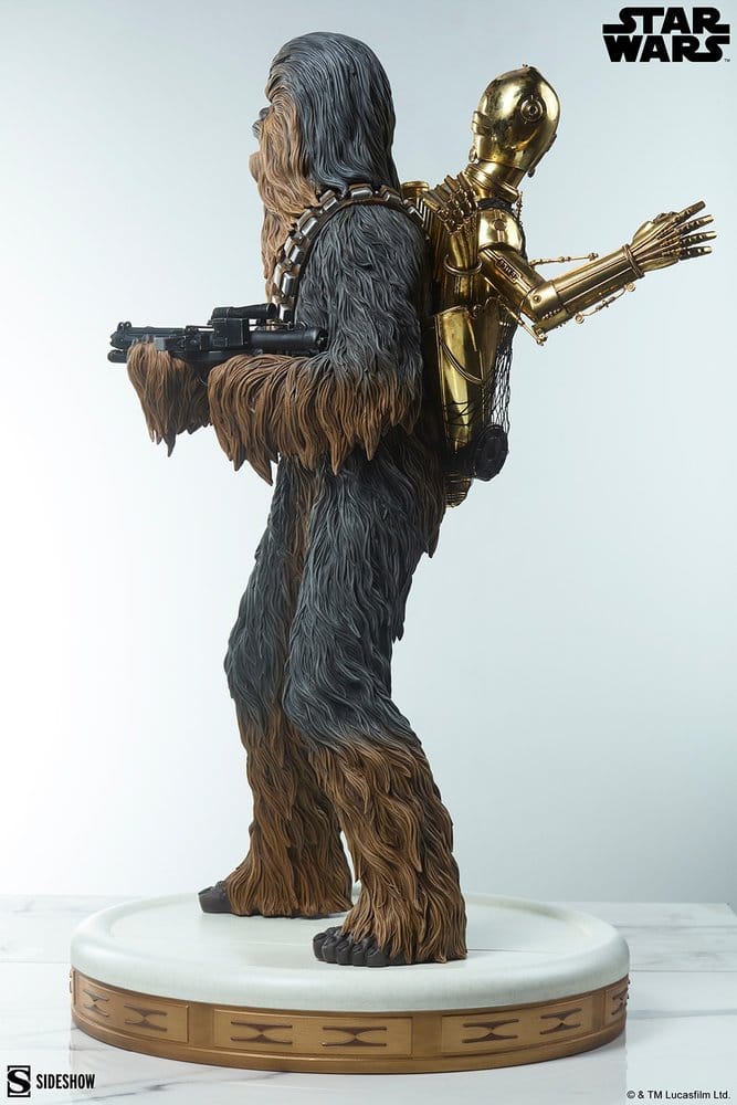 Sideshow Collectibles Star Wars Chewbacca and C-3PO Premium Format Statue