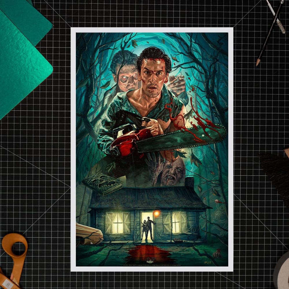 Sideshow Collectibles Tanz der Teufel 2 / Evil Dead Ash Williams Kunstdruck