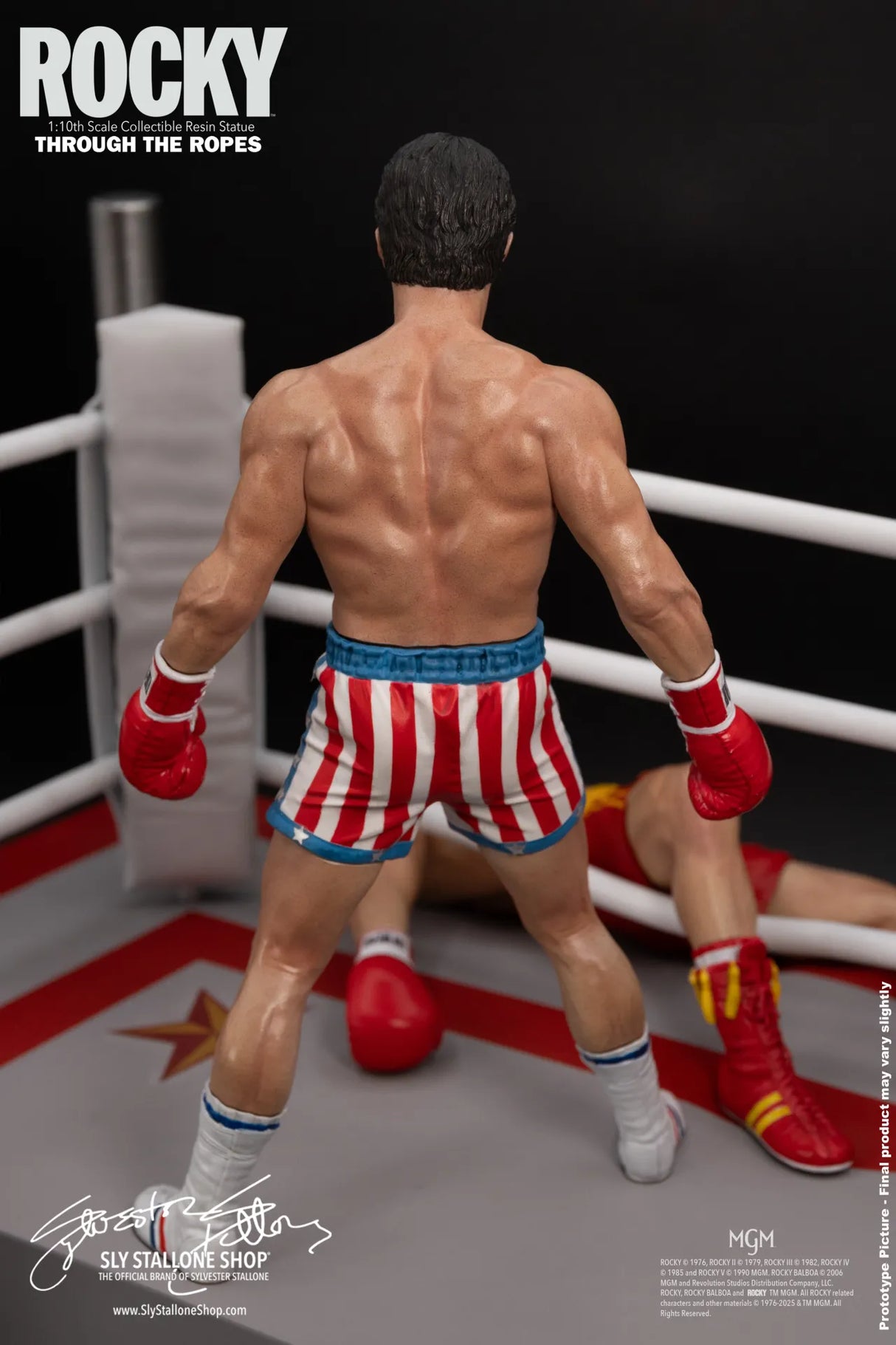Slystalloneshop Sylvester Stallone Rocky Over Drago Through The Ropes 1/10 Statue