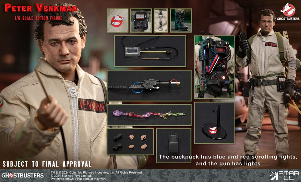Star Ace Toys Ghostbusters (1984) Peter Venkman 1/6 Actionfigur - Beschädigte Verpackung