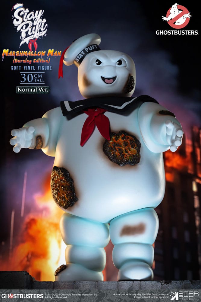 Star Ace Toys Ghostbusters - Stay Puft Marshmallow Man Burning Edition Normal Version Soft Vinyl 30 cm Statue