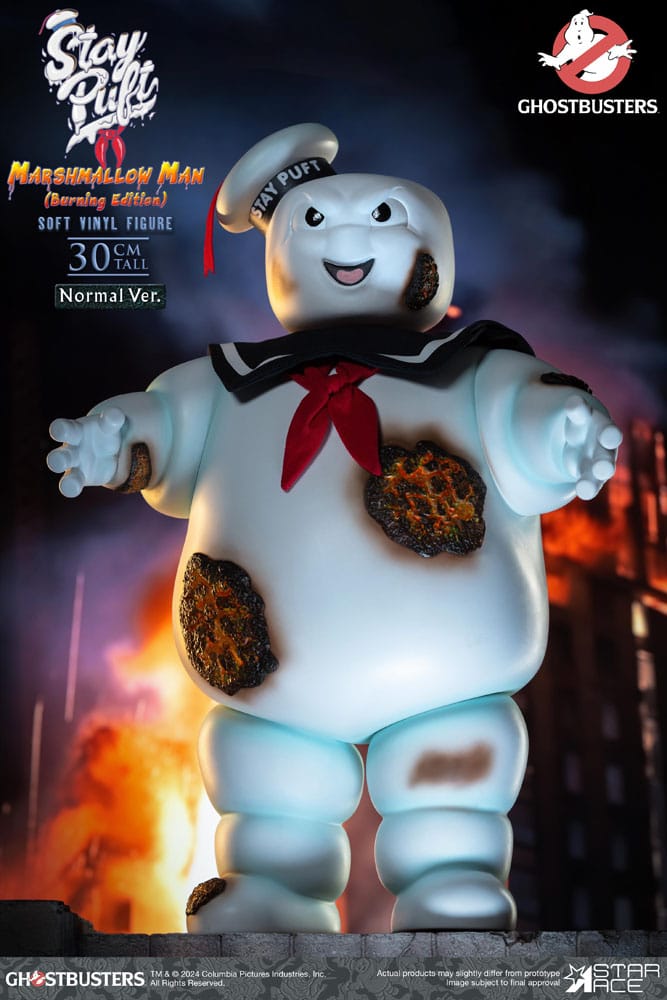 Star Ace Toys Ghostbusters - Stay Puft Marshmallow Man Burning Edition Normal Version Soft Vinyl 30 cm Statue