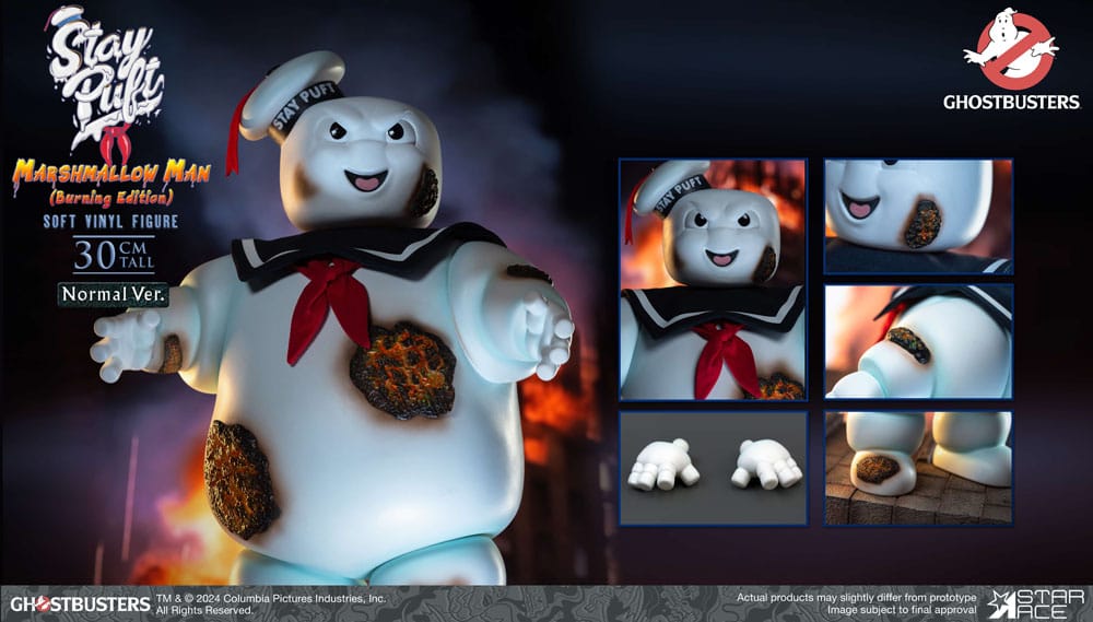 Star Ace Toys Ghostbusters - Stay Puft Marshmallow Man Burning Edition Normal Version Soft Vinyl 30 cm Statue