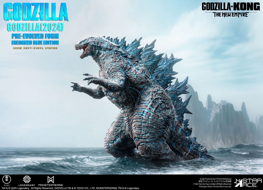 Star Ace Toys Godzilla vs. Kong The New Empire Godzilla (2024) Evolved Blue Edition Soft Vinyl Statue