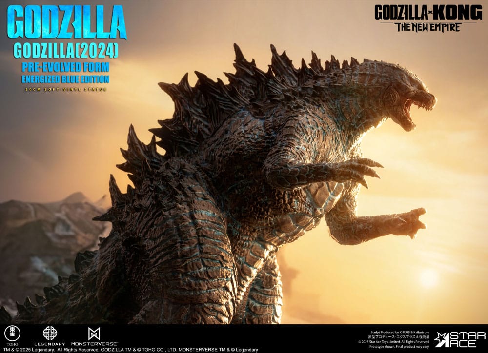 Star Ace Toys Godzilla vs. Kong The New Empire Godzilla (2024) Evolved Blue Edition Soft Vinyl Statue