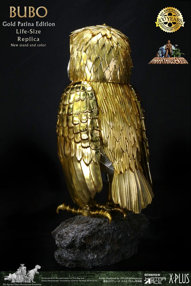 Star Ace Toys Kampf der Titanen Statue Ray Harryhausens Bubo Gold Patina Edition Deluxe Ver.