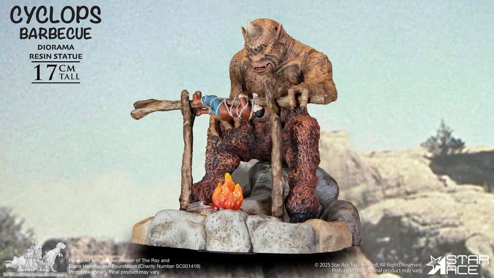 Star Ace Toys Ray Harryhausen Cyclops Barbecue Scene Diorama 1/8 Statue