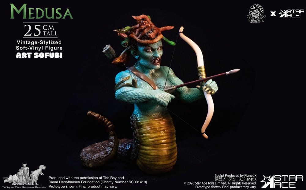 Star Ace Toys Ray Harryhausen Soft Vinyl Medusa Vintage-Style Statue