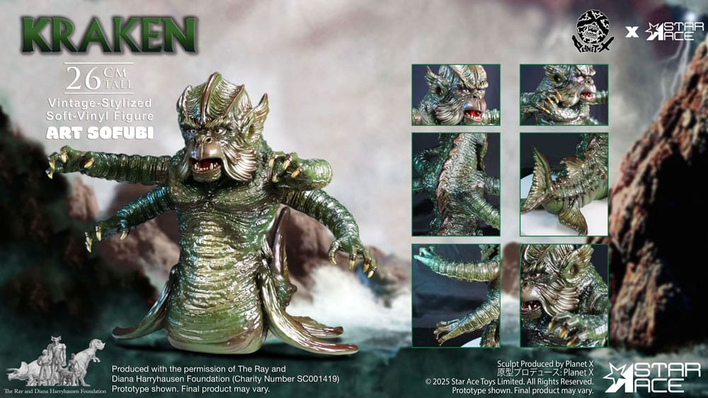 Star Ace Toys Ray Harryhausens The Kraken Vintage Style Soft Vinyl Statue