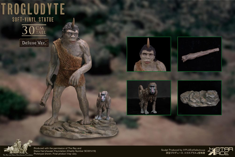 Star Ace Toys Ray Harryhausens Troglodyte Deluxe Version Soft Vinyl Statue