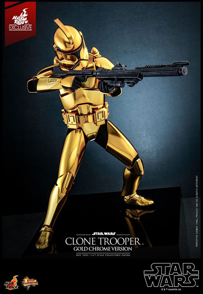 Star Wars Actionfigur 1/6 Clone Trooper (Gold Chrome Version) Exclusive 30 cm Hot Toys
