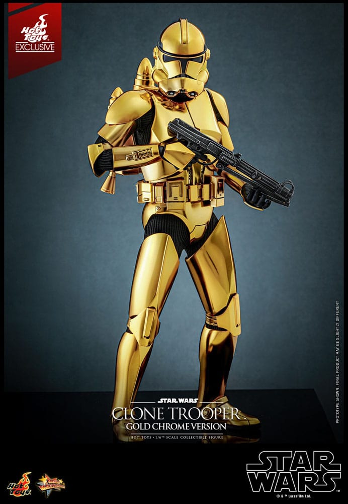 Star Wars Actionfigur 1/6 Clone Trooper (Gold Chrome Version) Exclusive 30 cm Hot Toys