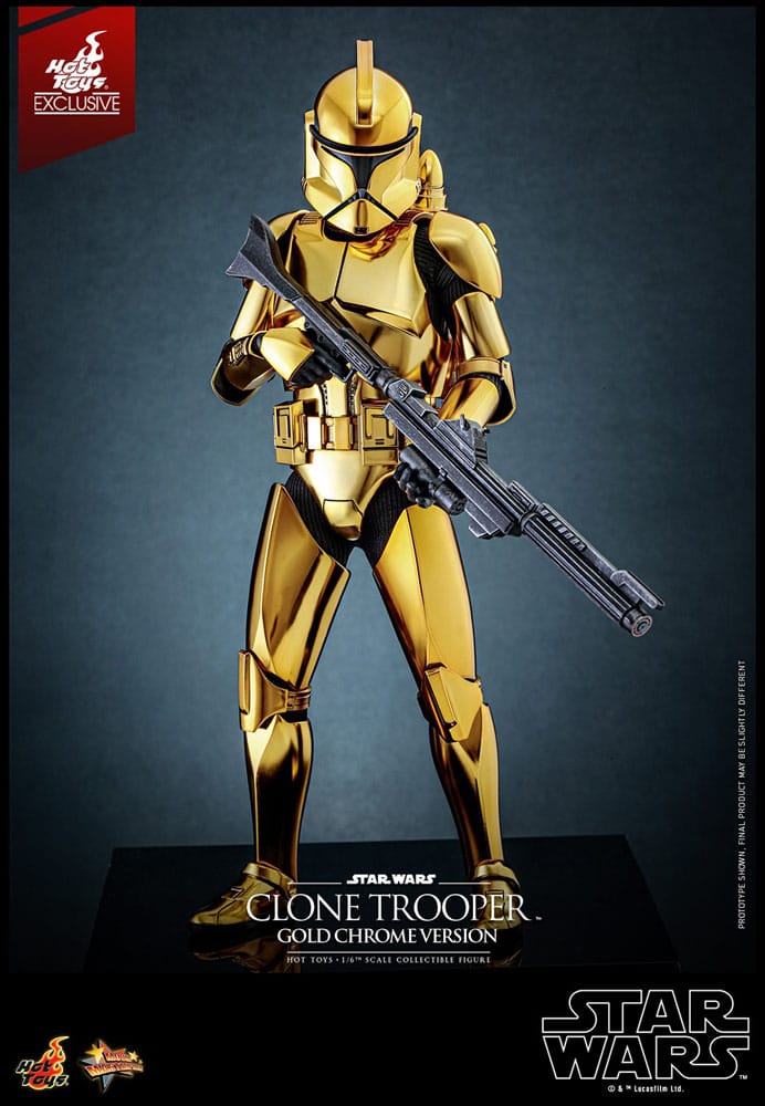 Star Wars Actionfigur 1/6 Clone Trooper (Gold Chrome Version) Exclusive 30 cm Hot Toys