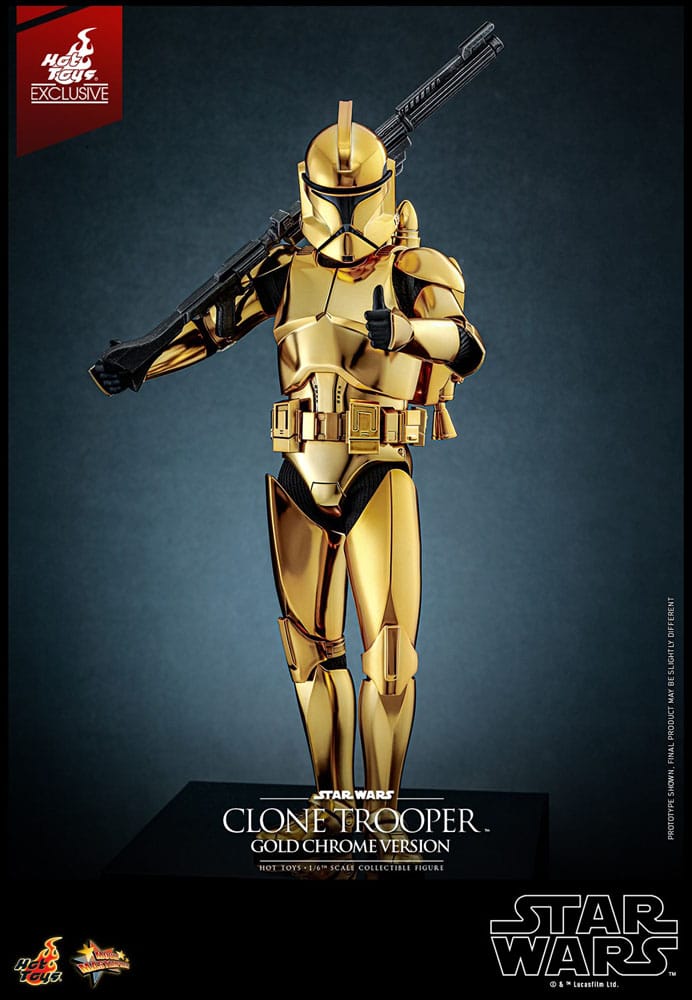 Star Wars Actionfigur 1/6 Clone Trooper (Gold Chrome Version) Exclusive 30 cm Hot Toys