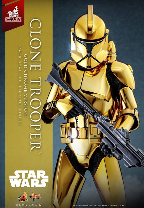 Star Wars Actionfigur 1/6 Clone Trooper (Gold Chrome Version) Exclusive 30 cm Hot Toys