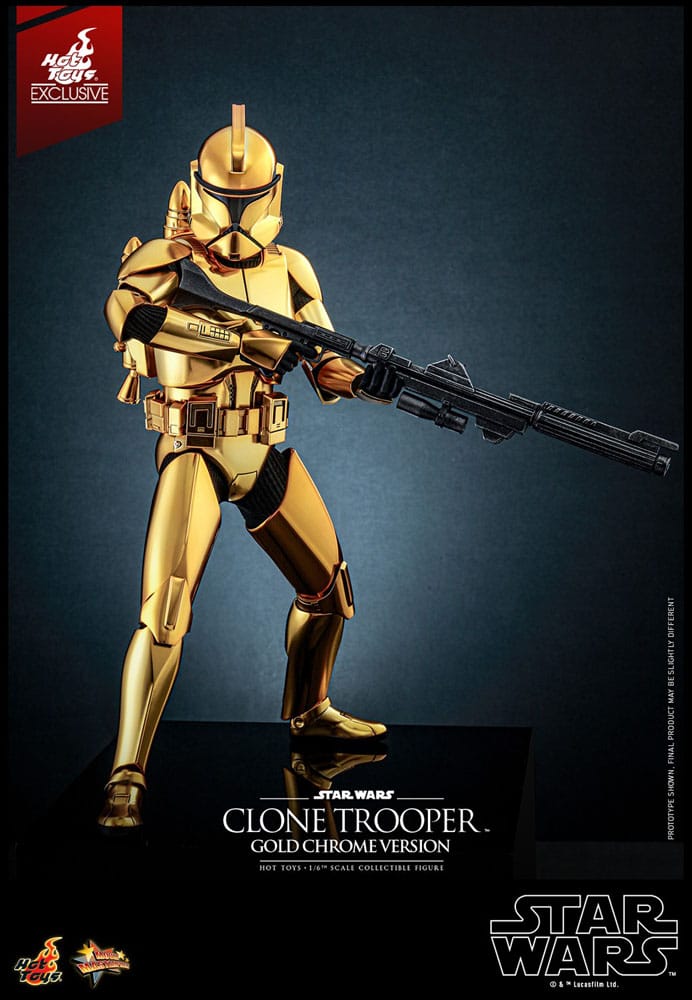 Star Wars Actionfigur 1/6 Clone Trooper (Gold Chrome Version) Exclusive 30 cm Hot Toys