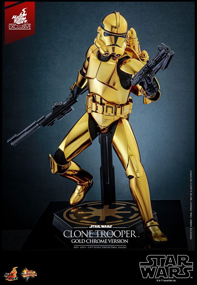 Star Wars Actionfigur 1/6 Clone Trooper (Gold Chrome Version) Exclusive 30 cm Hot Toys
