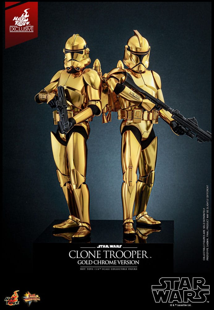 Star Wars Actionfigur 1/6 Clone Trooper (Gold Chrome Version) Exclusive 30 cm Hot Toys