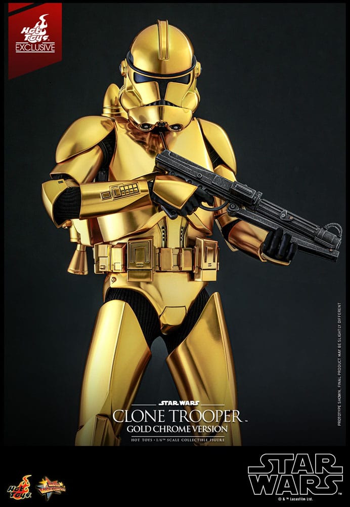 Star Wars Actionfigur 1/6 Clone Trooper (Gold Chrome Version) Exclusive 30 cm Hot Toys
