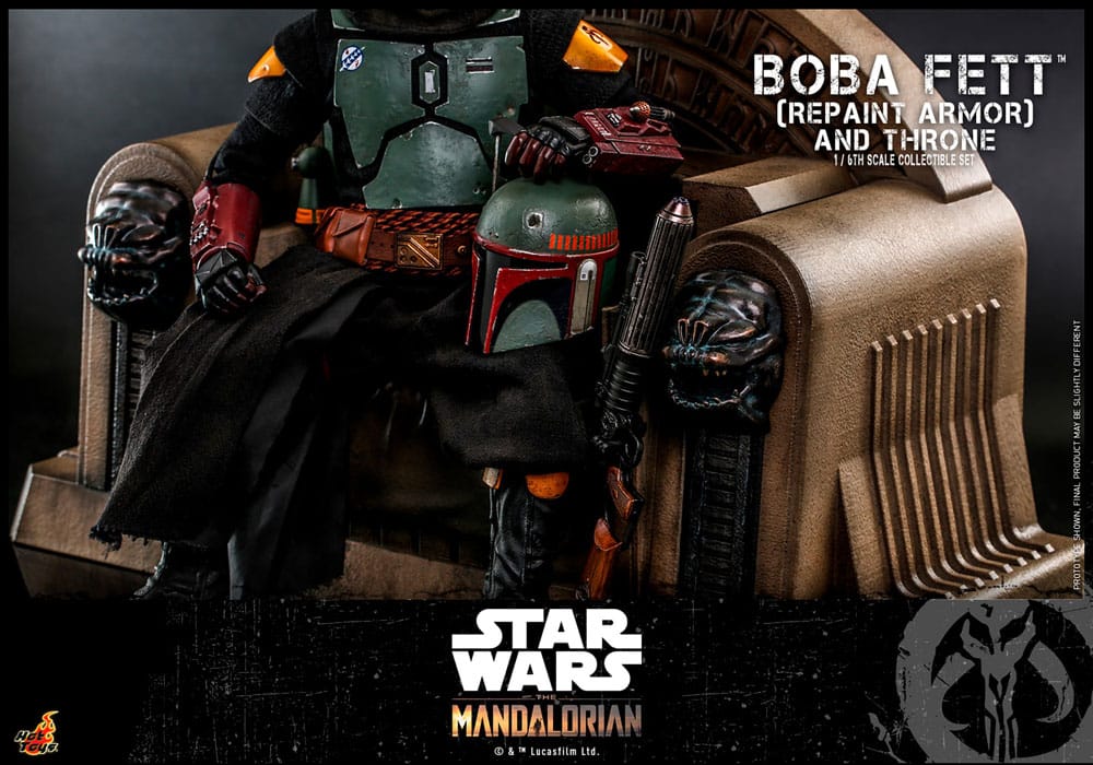 Star Wars: The Mandalorian Actionfigur 1/6 Boba Fett Repaint Armor and Throne Special Edition 30 cm Hot Toys