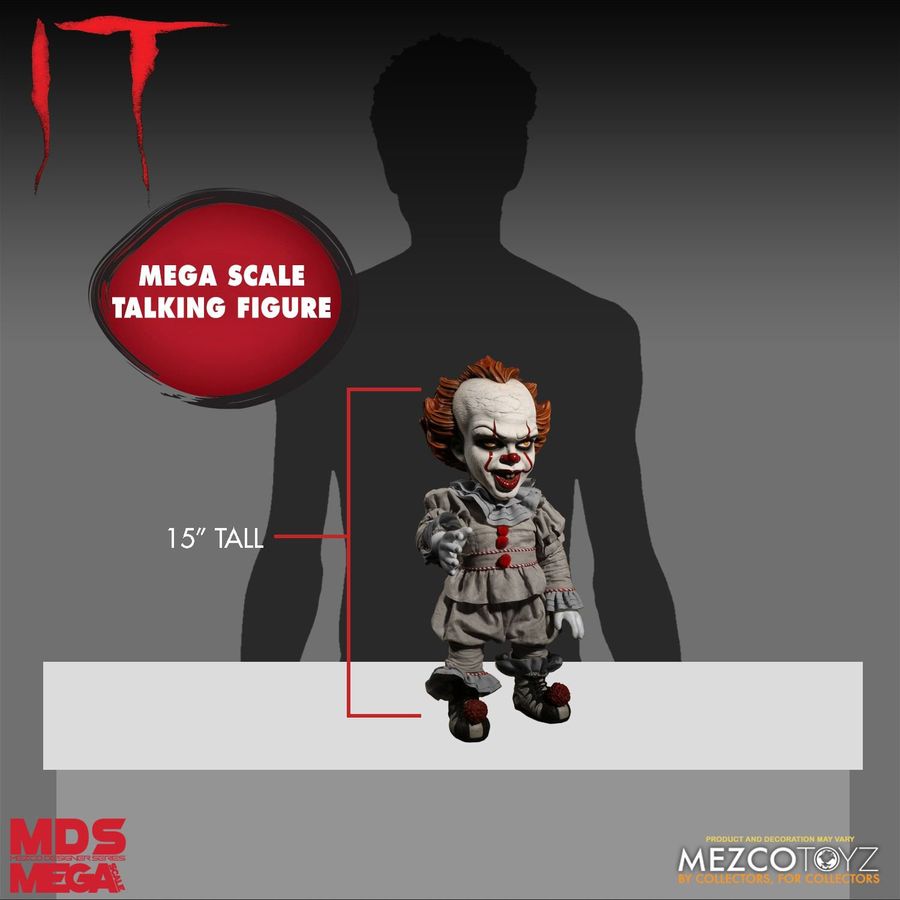 Stephen Kings ES 38cm Puppe Talking Pennywise Mega Scale von Mezco Toyz 6