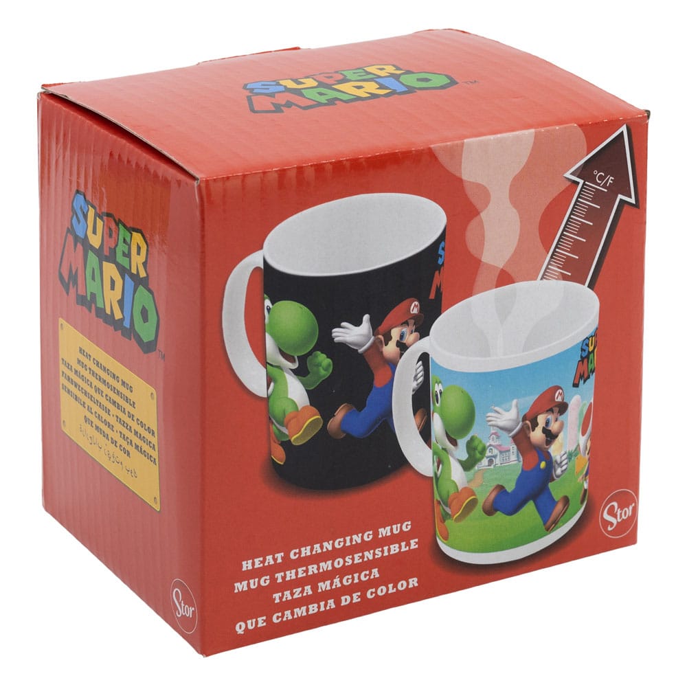 Stor Super Mario Group Tasse mit Thermoeffekt