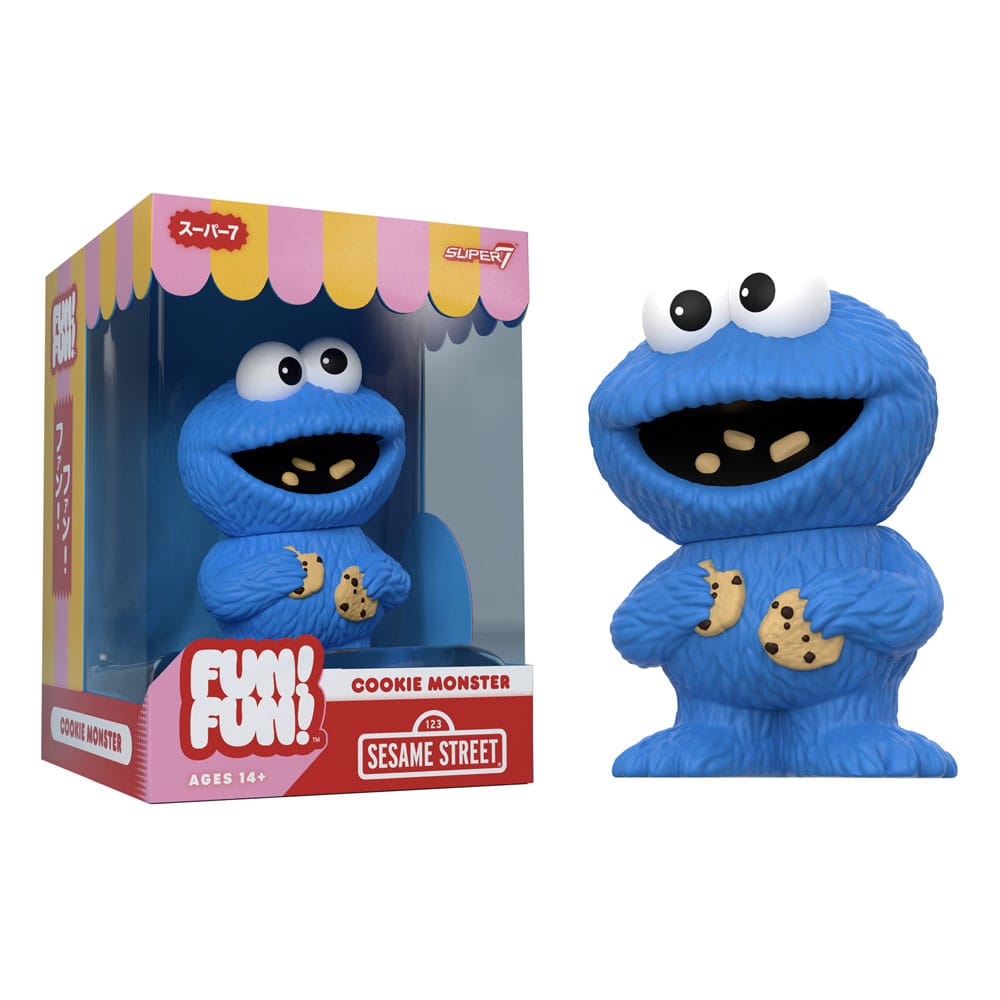 Super7 Sesamstraße FUN! FUN! Cookie Monster Wave 02 Soft Vinyl Figur