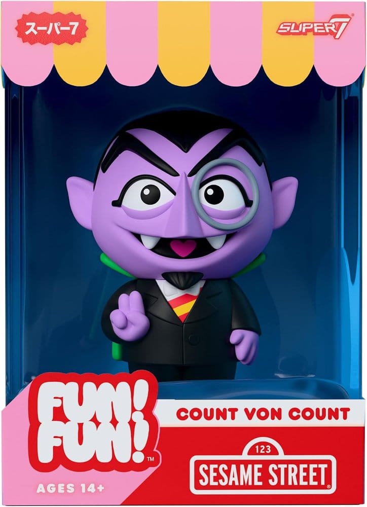 Super7 Sesamstraße Fun Fun Count Von Count Soft Vinyl Wave 01 Figur