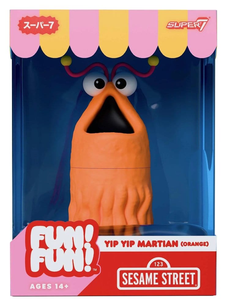 Super7 Sesamstraße Fun! Fun! Yip Yip Martian (Orange) Soft Vinyl Figur