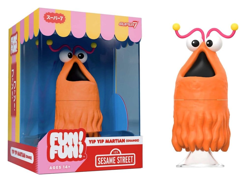 Super7 Sesamstraße Fun! Fun! Yip Yip Martian (Orange) Soft Vinyl Figur