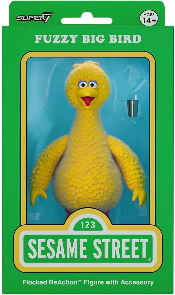 Super7 Sesamstraße ReAction Big Bird (Flocked) Actionfigur