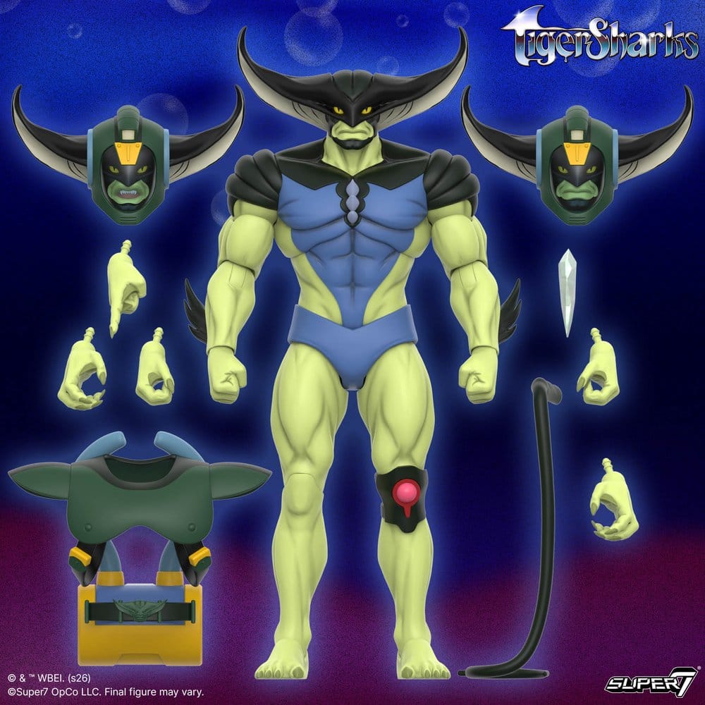 Super7 TigerSharks Ultimates T-Ray Wave 01 Actionfigur