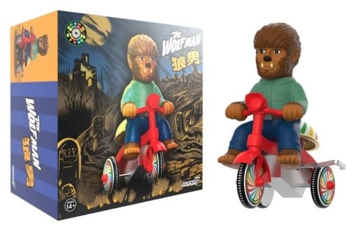 Super7 Universal Monsters Super Cycles The Wolf Man Brown w/ Red Trike Fahrzeug