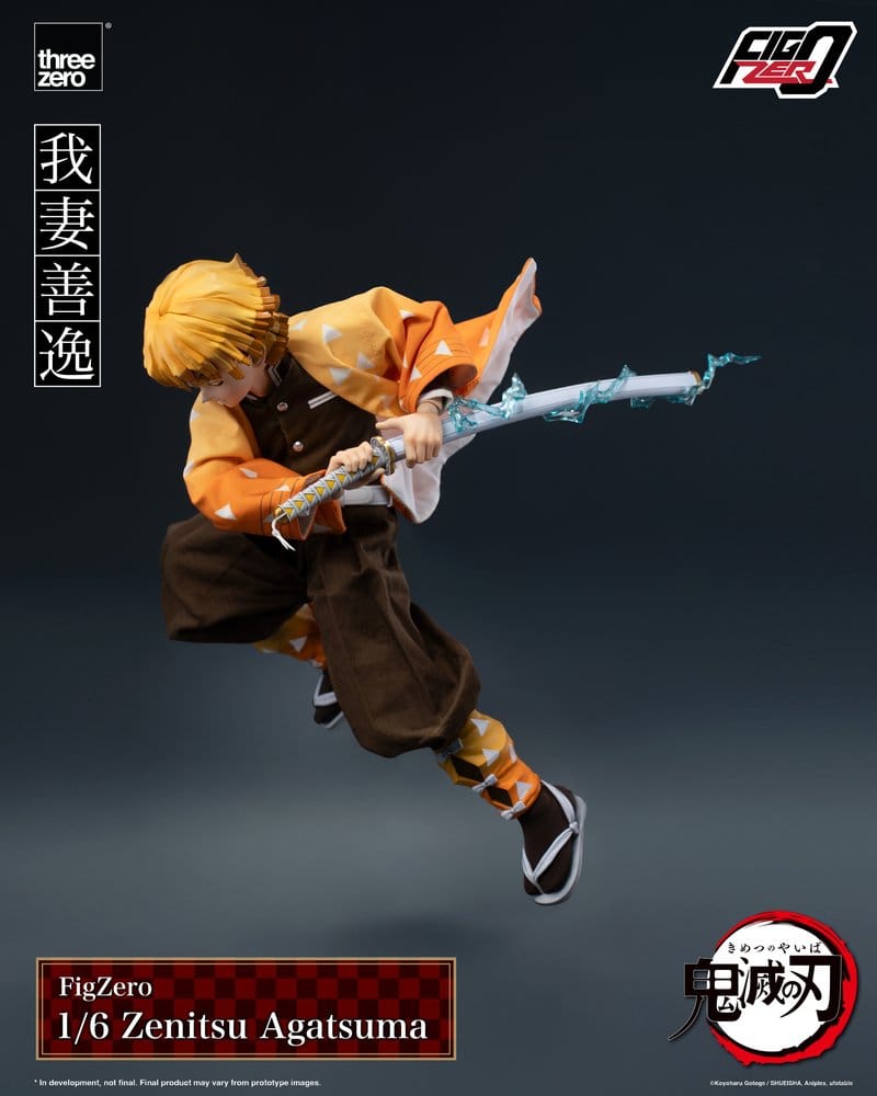 ThreeZero Demon Slayer Kimetsu No Yaiba Zenitsu Agatsuma FigZero 1/6 Actionfigur