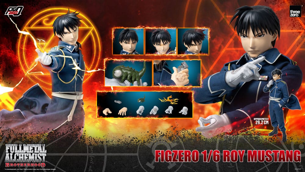 ThreeZero Fullmetal Alchemist Brotherhood Roy Mustang FigZero 1/6 Actionfiguren