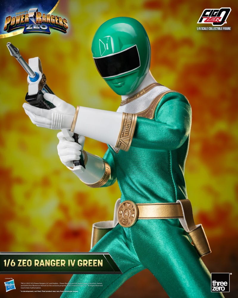 ThreeZero Power Rangers Green IV Zeo FigZero 1/6 Actionfigur