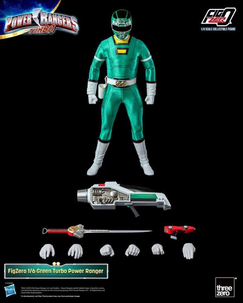ThreeZero Power Rangers Turbo Green Turbo Power Ranger FigZero 1/6 Actionfigur