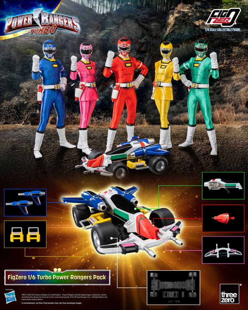 ThreeZero Power Rangers Turbo Power Rangers 5er Pack FigZero 1/6 Actionfiguren
