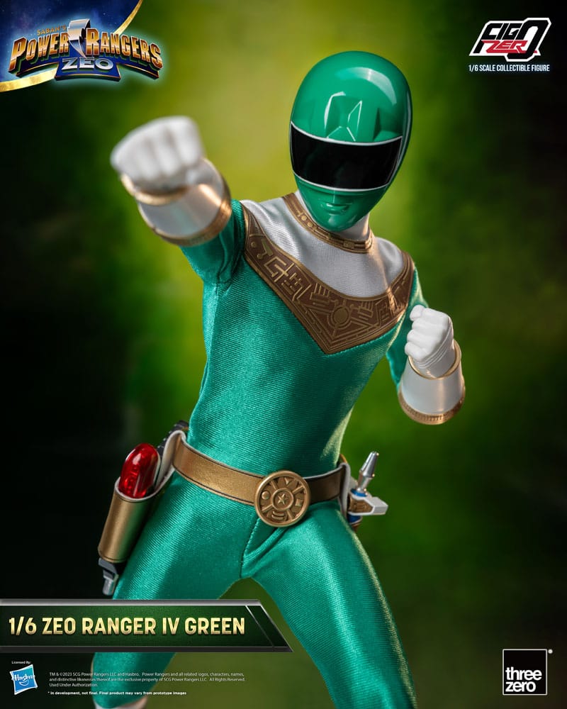ThreeZero Power Rangers Zeo Green IV FigZero 1/6 Actionfigur
