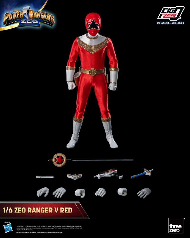 ThreeZero Power Rangers Zeo Ranger V Red FigZero 1/6 Actionfigur