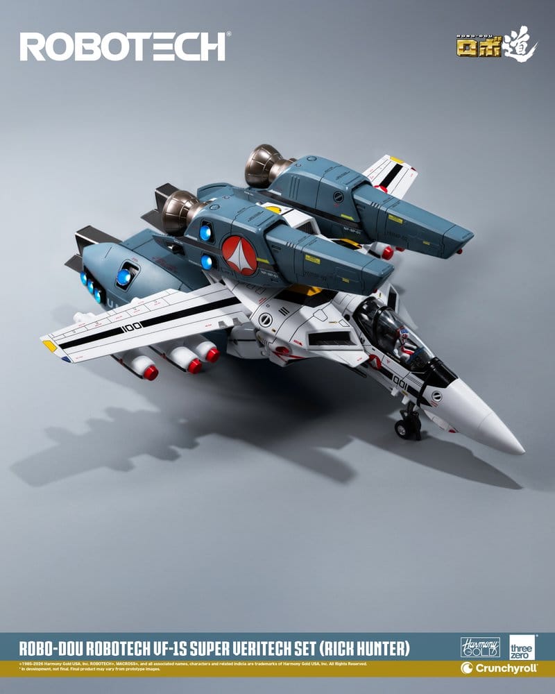 ThreeZero Robotech Robo-Dou Rick Hunter VF-1S Super Veritech Set Actionfigur