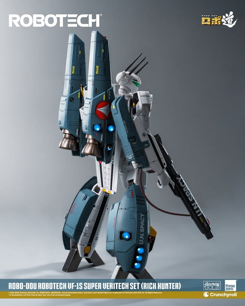 ThreeZero Robotech Robo-Dou Rick Hunter VF-1S Super Veritech Set Actionfigur