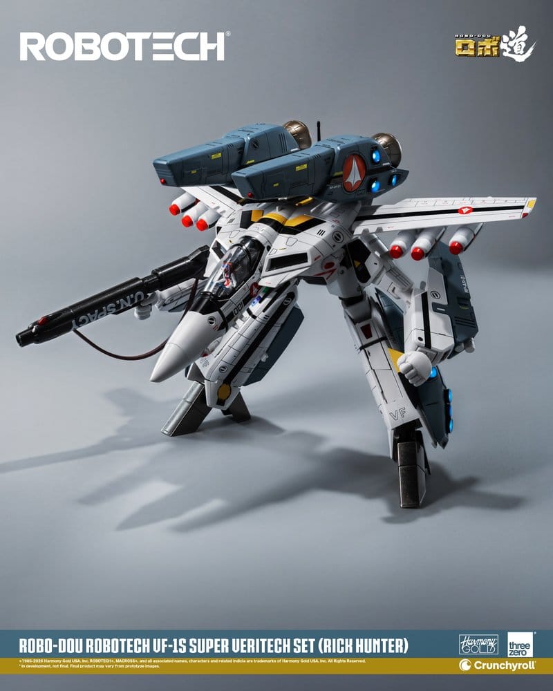 ThreeZero Robotech Robo-Dou Rick Hunter VF-1S Super Veritech Set Actionfigur