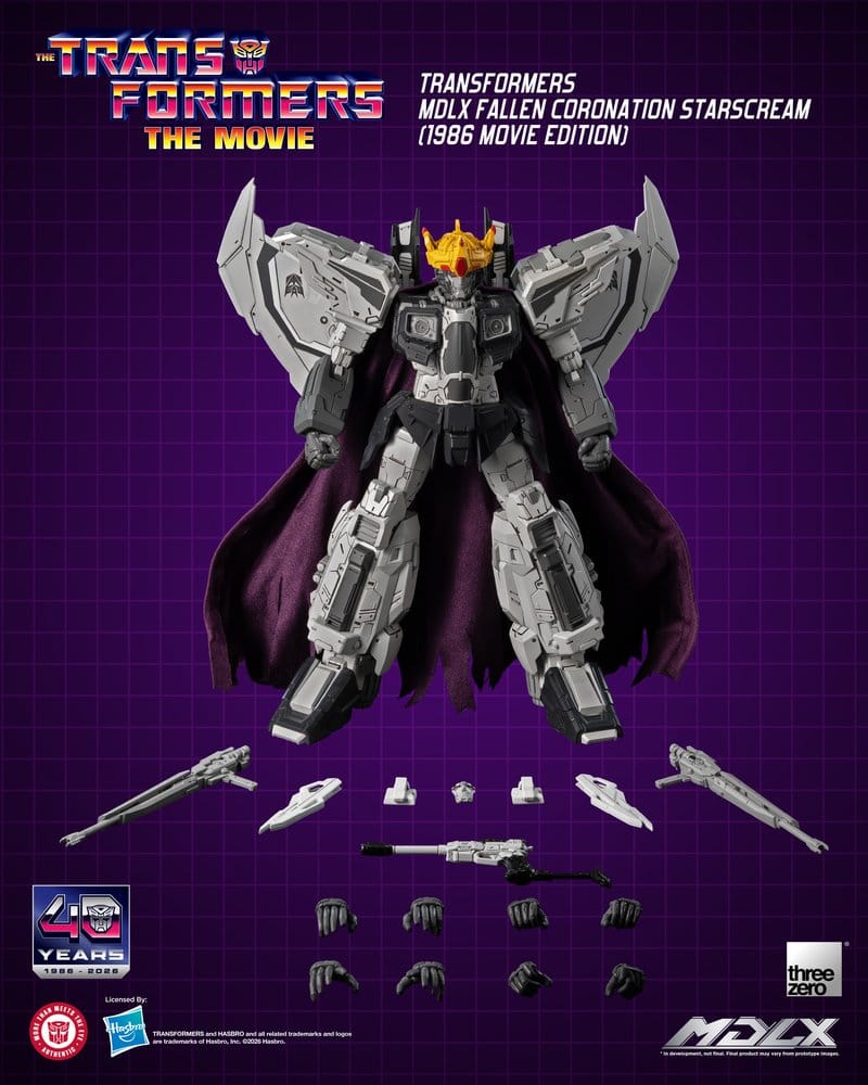 ThreeZero Transformers Fallen Coronation Starscream (1986 Movie Edition) MDLX Actionfigur