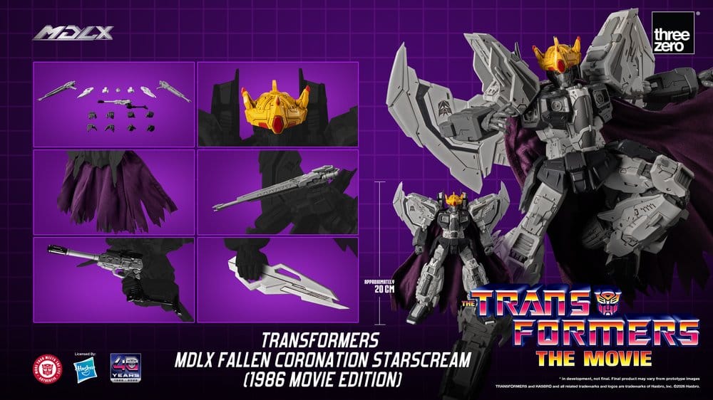 ThreeZero Transformers Fallen Coronation Starscream (1986 Movie Edition) MDLX Actionfigur
