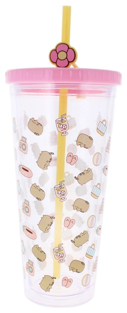 Thumbs Up Pusheen Becher mit Strohhalm