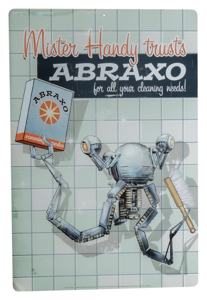 Trick Or Treat Studios Fallout Mr. Handy Metallschild