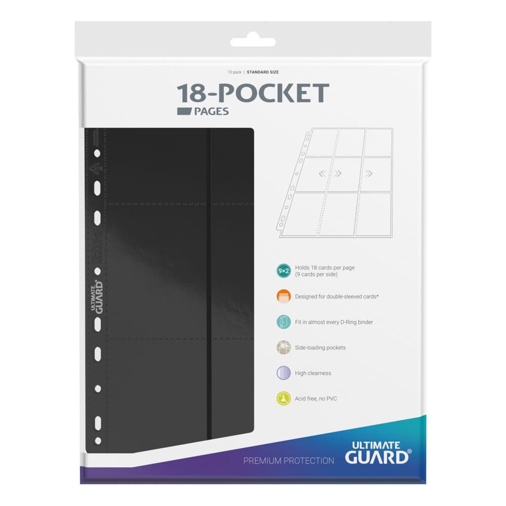 Ultimate Guard Ultimate Guard 18-Pocket Pages Side-Loading (10) - Black
