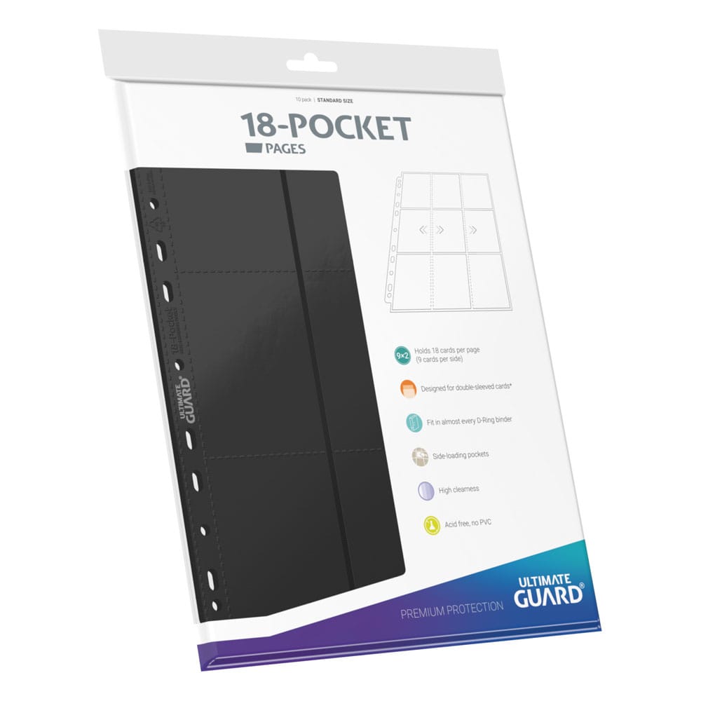 Ultimate Guard Ultimate Guard 18-Pocket Pages Side-Loading (10) - Black