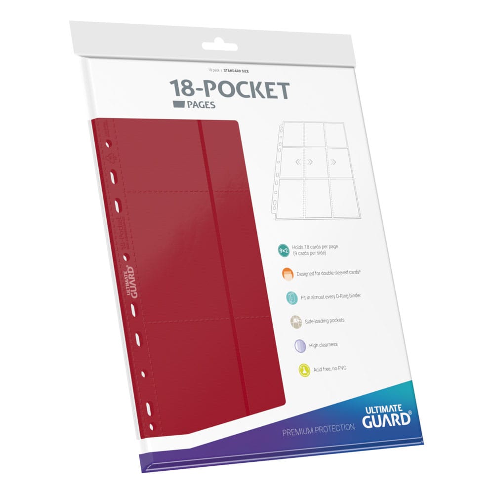 Ultimate Guard Ultimate Guard 18-Pocket Pages Side-Loading (10) - Red